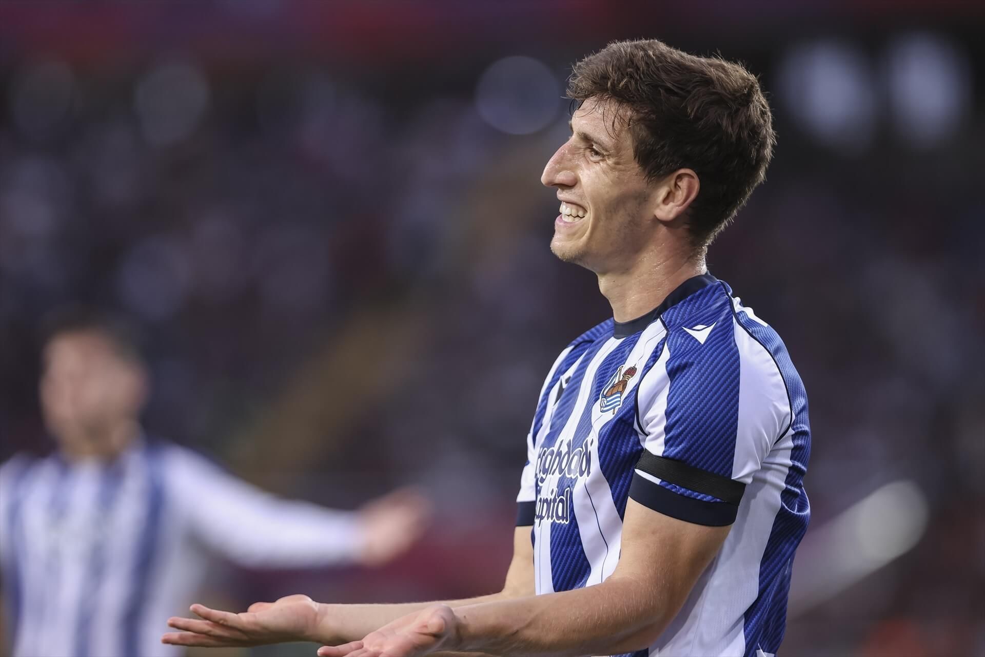 Aihen Muñoz, durante el Barcelona-Real Sociedad.