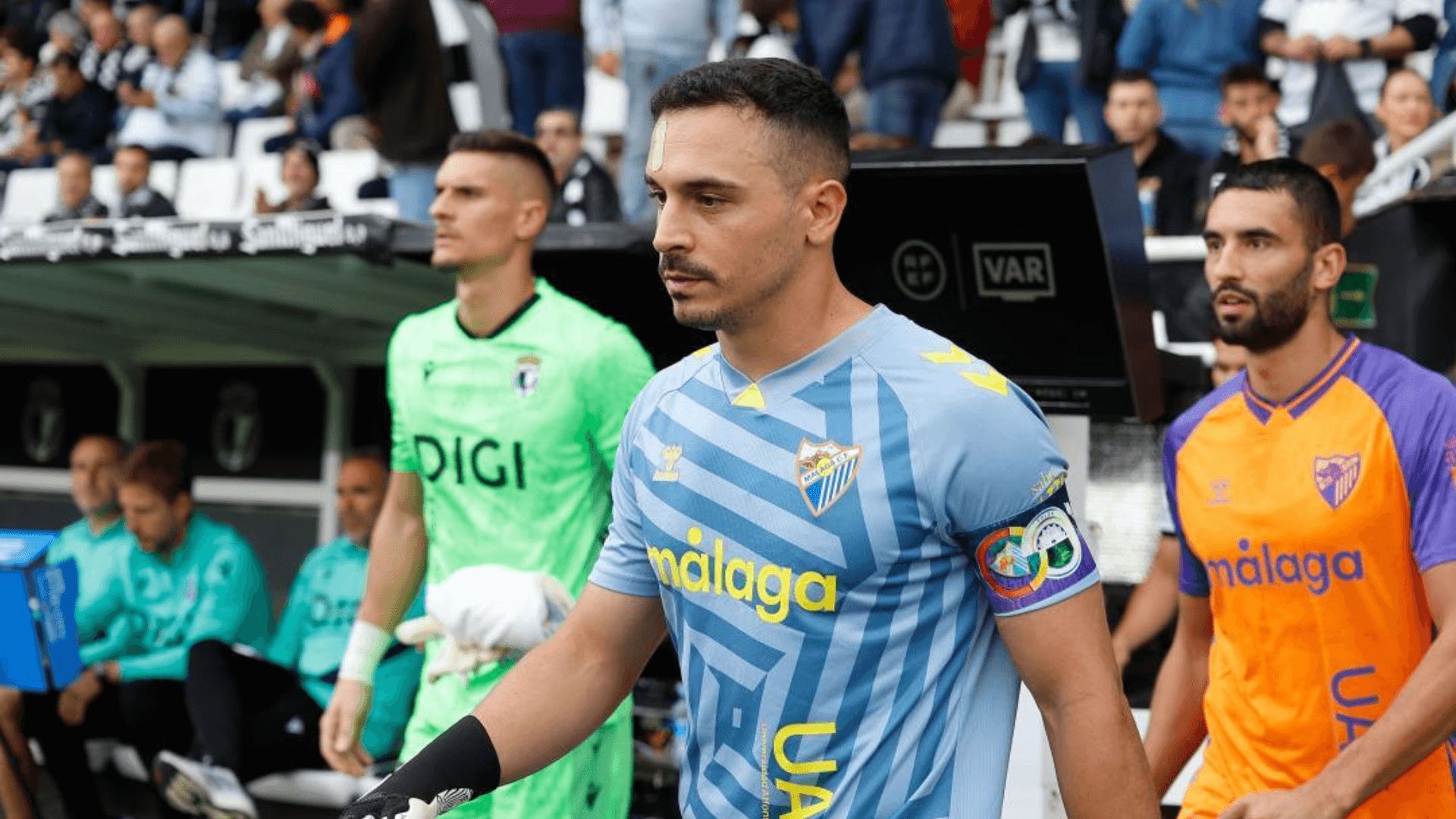  Alfonso Herrero, en un partido del Málaga.