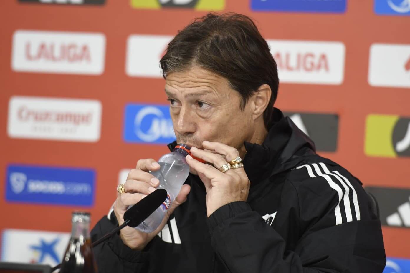  Matías Almeyda, en la rueda de prensa previa al Atlético-Sevilla.
