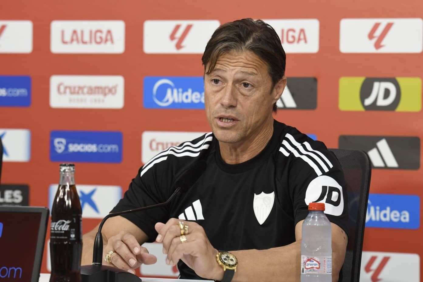  Matías Almeyda, en la rueda de prensa previa al partido ante la Real Sociedad