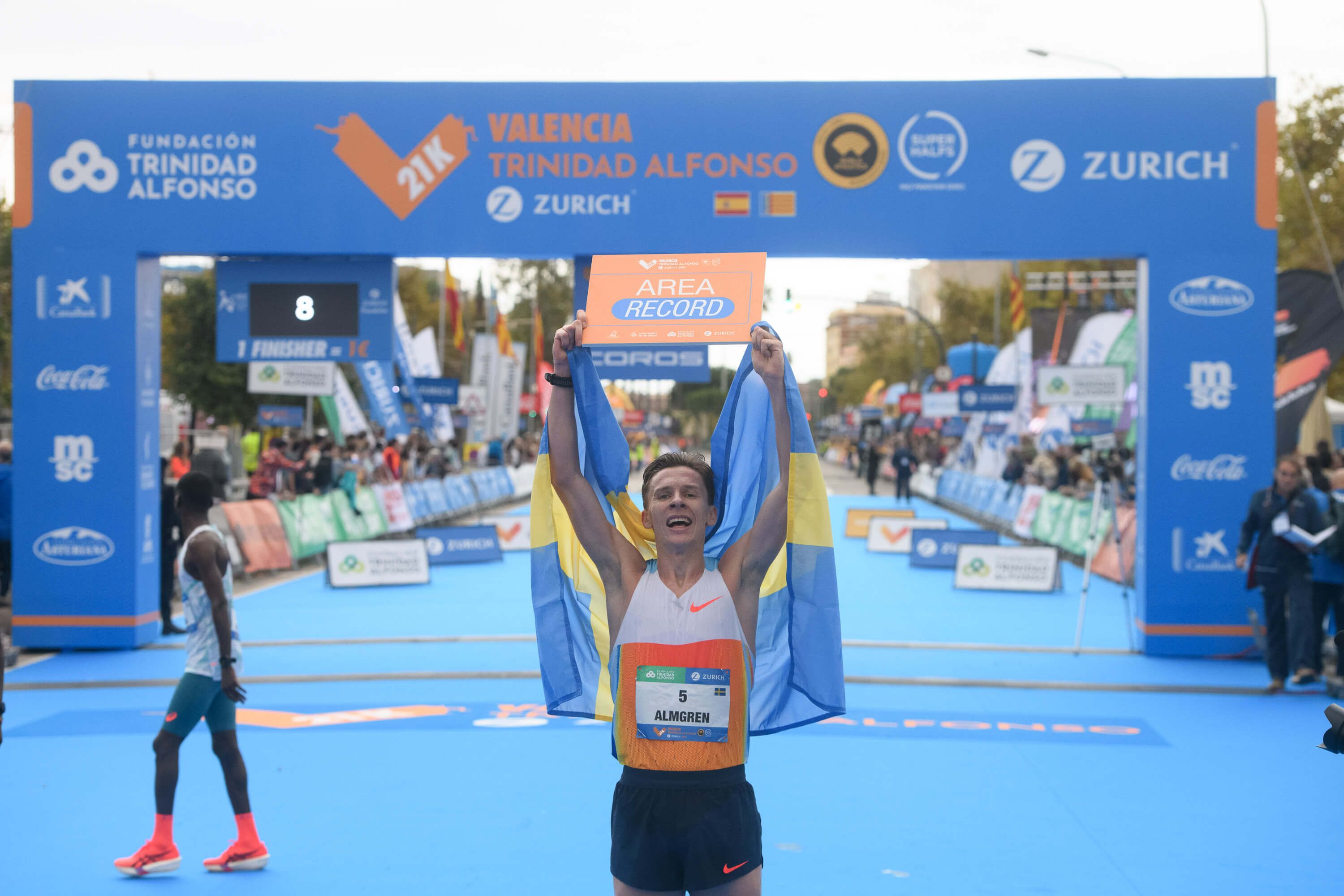 Almgren, récord de Europa en el Medio Maratón Valencia