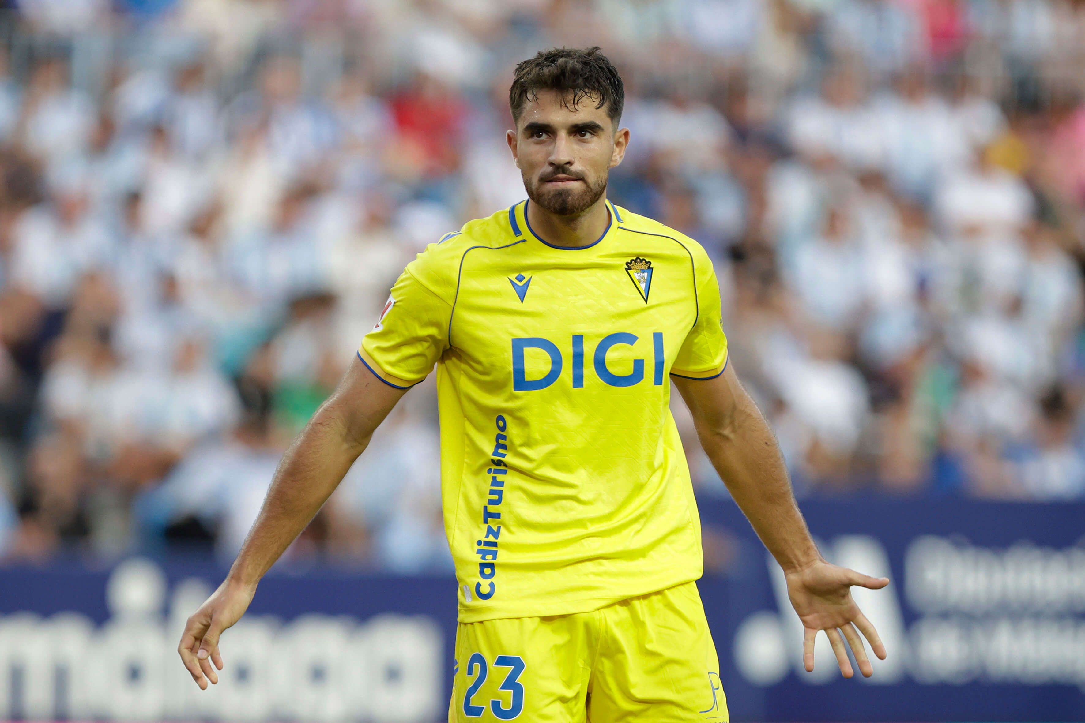 Álvaro García Pascual, en un partido del Cádiz.