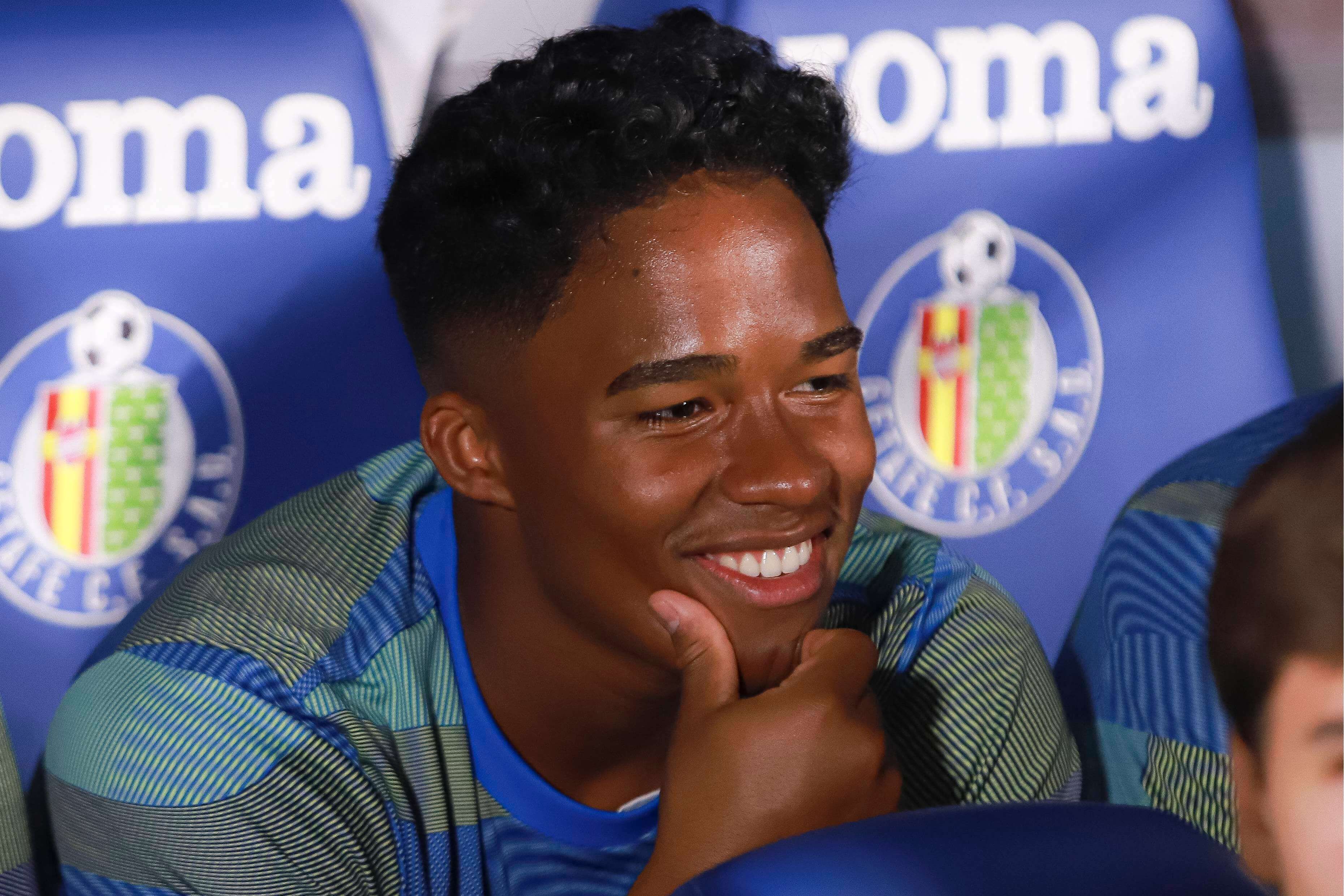 Endrick en el banquillo en Getafe (Cordon Press)