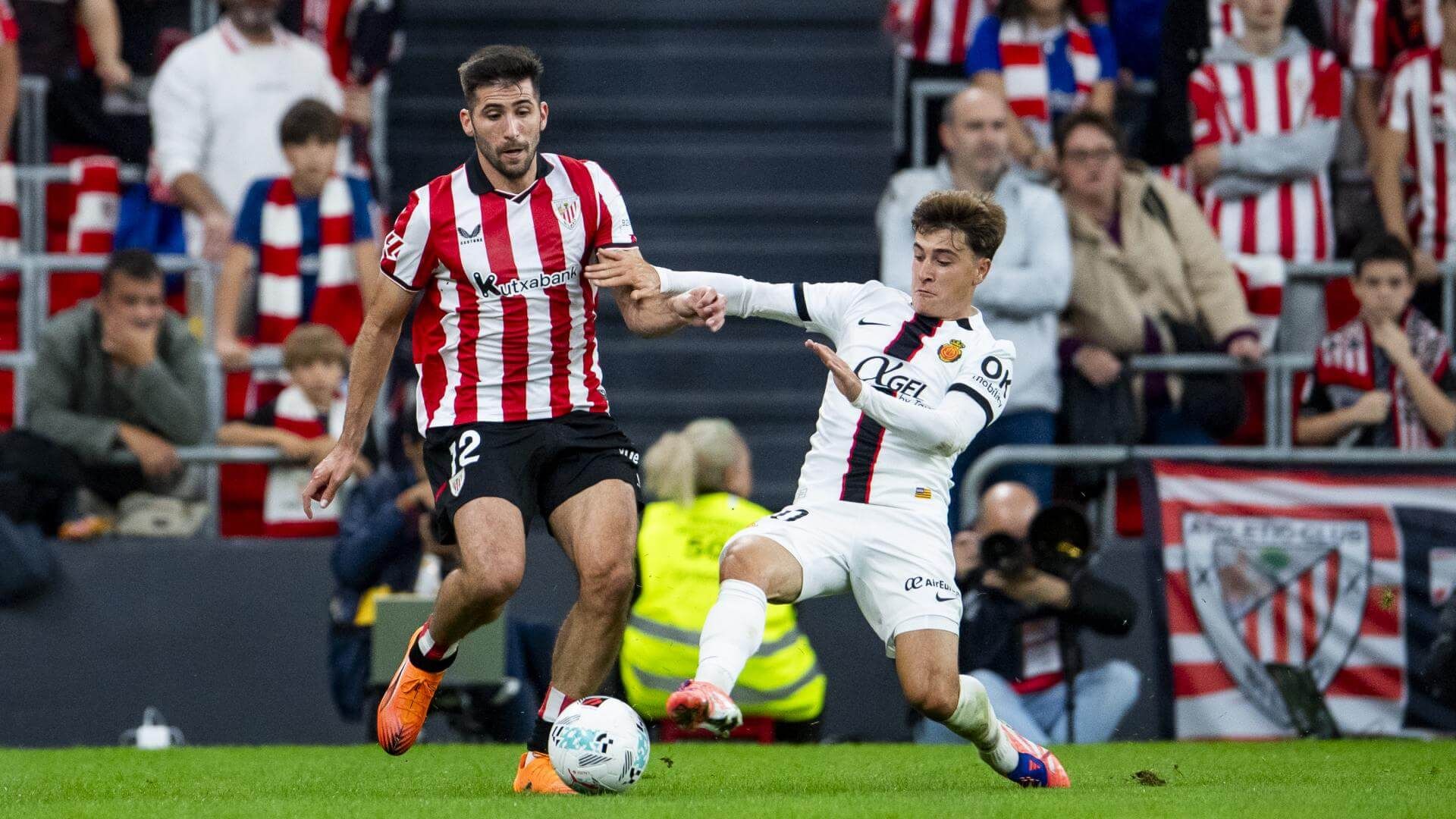 Jesús Areso, en San Mamés, ante el Mallorca.