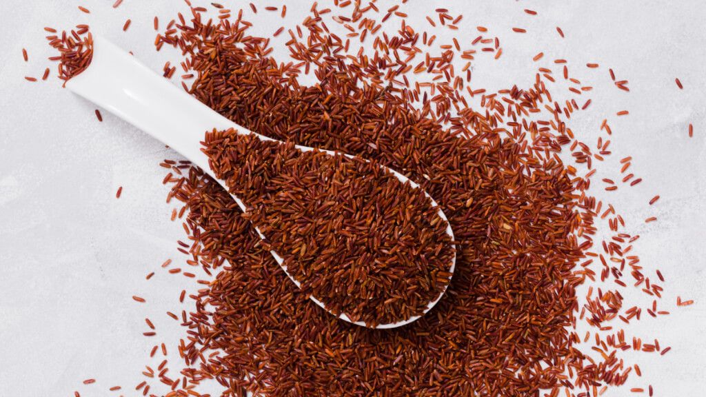 Imagen de archivo de arroz rojo