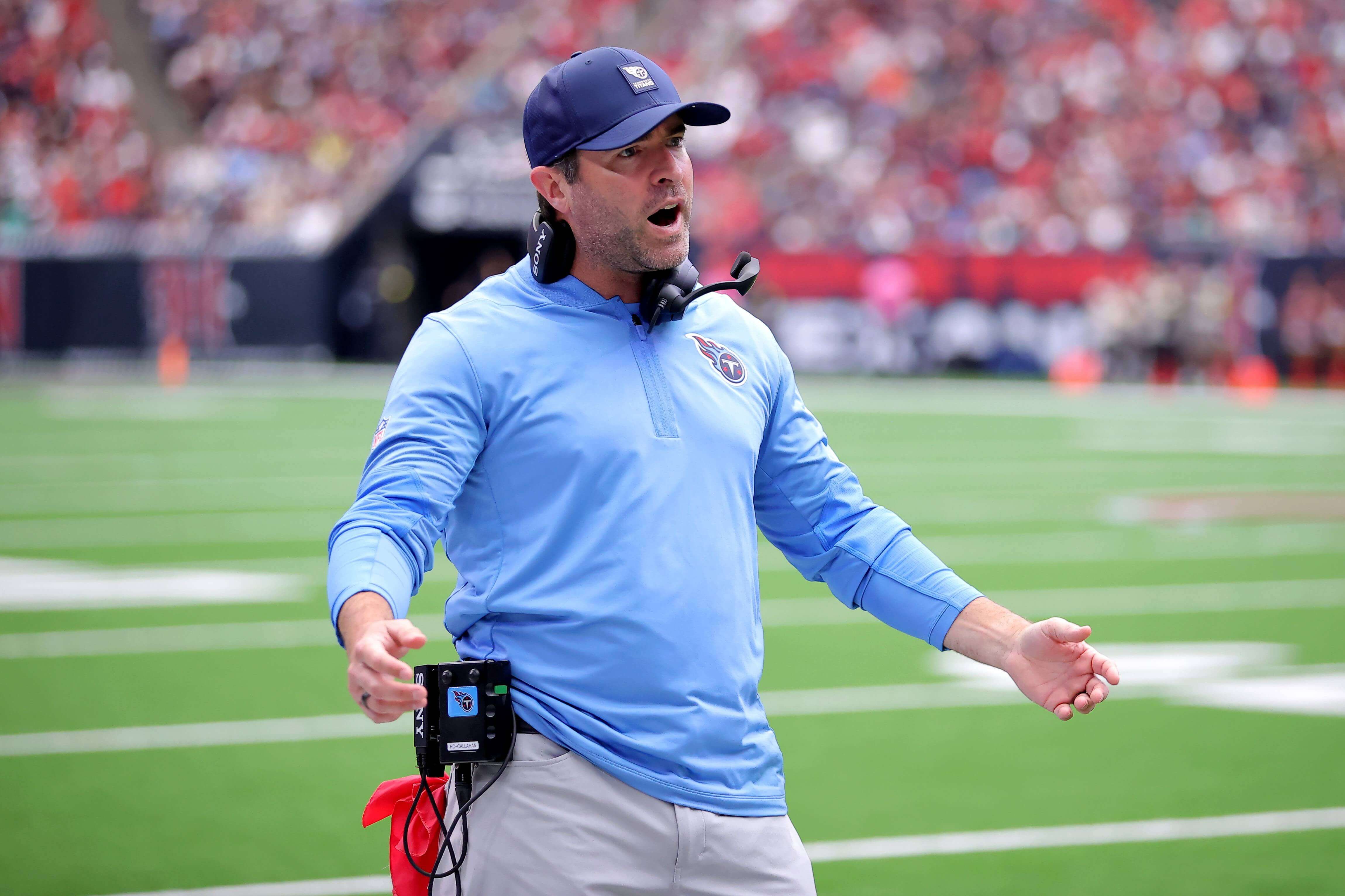 Brian Callahan, en un partido de los Tennessee Titans
