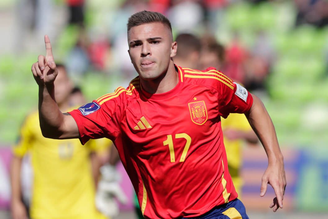  Pablo García, celebra el 0-1 ante Ucrania en el Mundial sub 20.