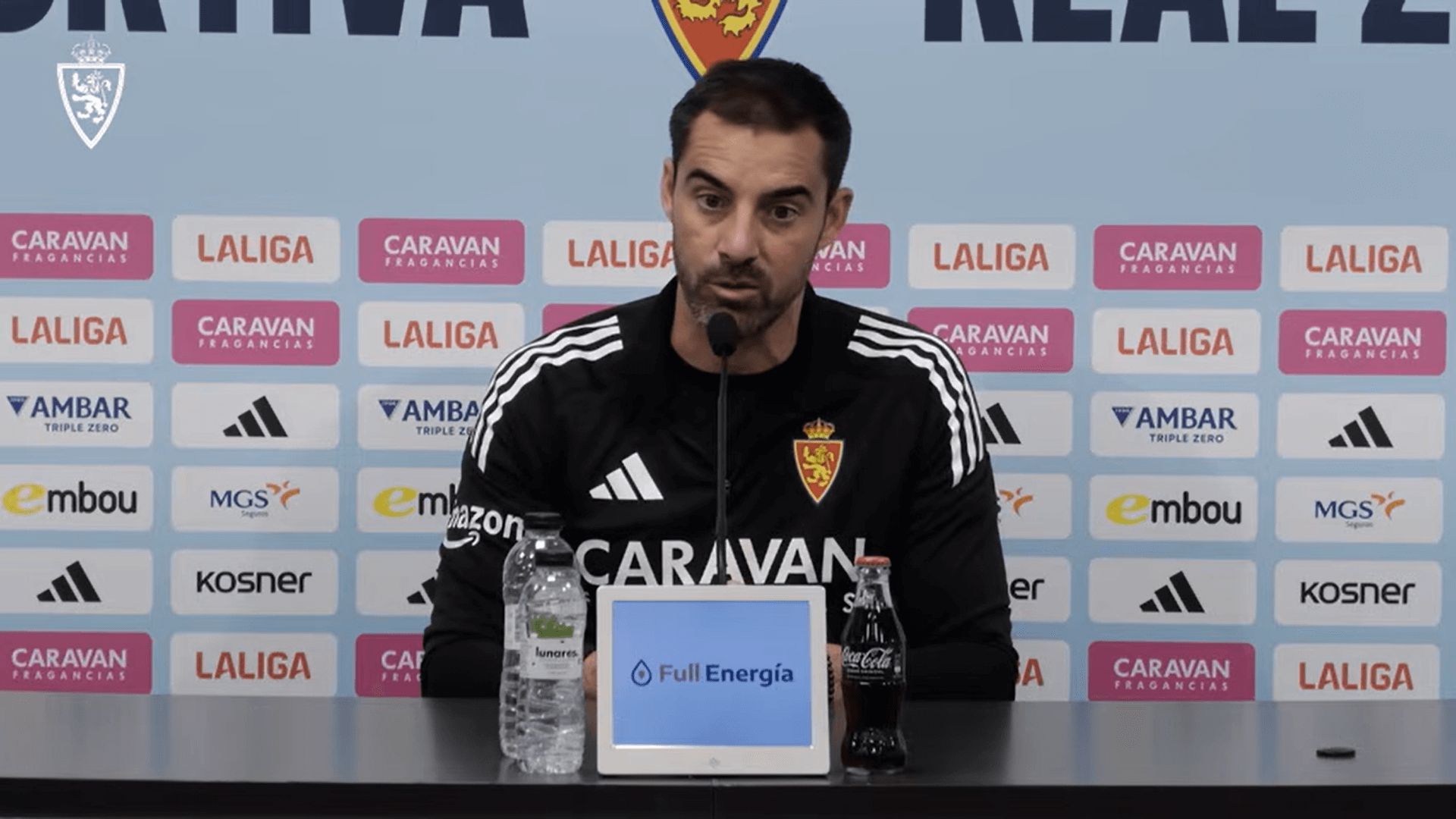  Rubén Sellés, en rueda de prensa del Real Zaragoza.