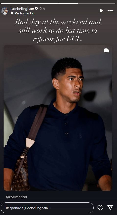  Jude Bellingham en una publicación en sus redes sociales (@judebellingham)