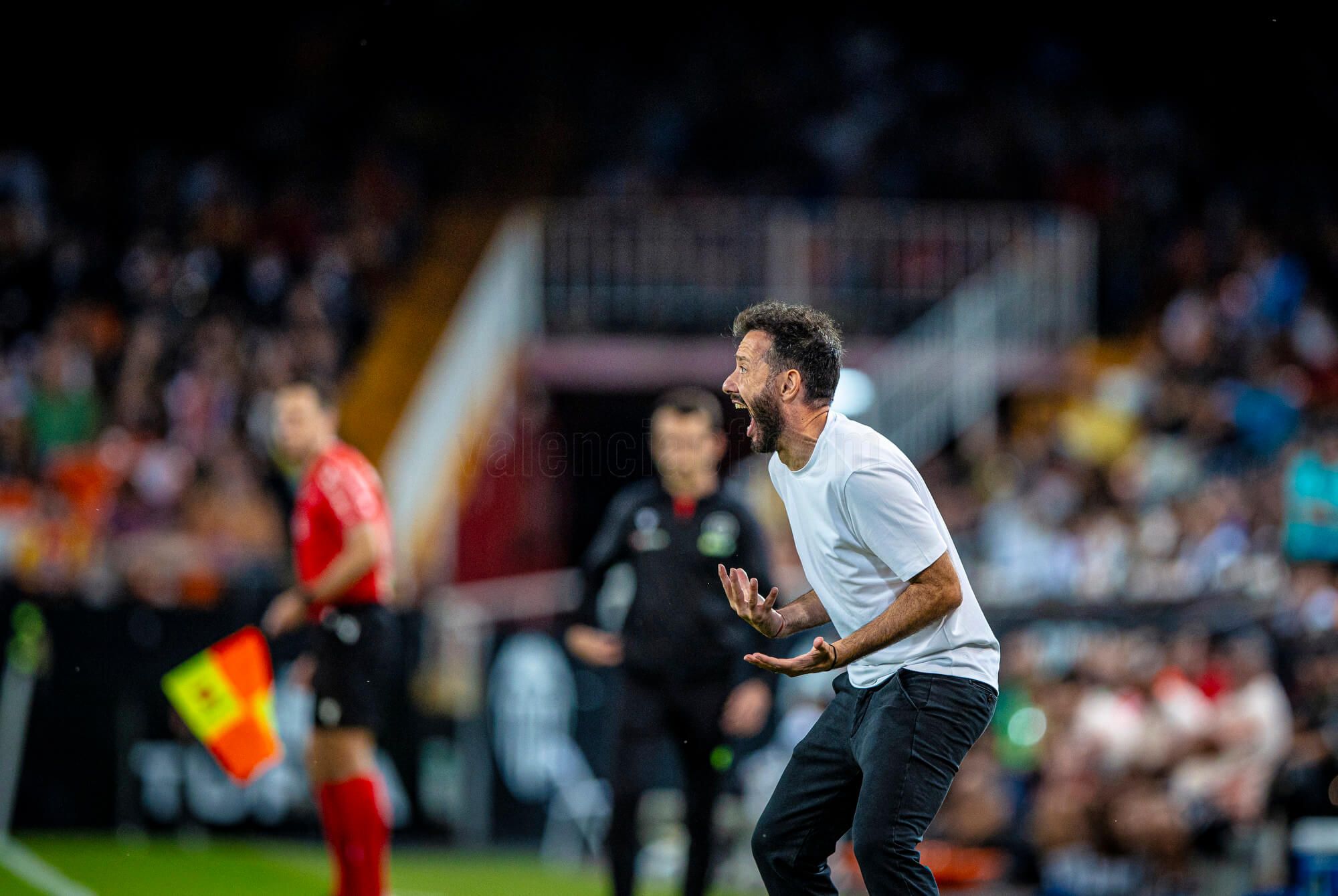 Carlos Corberán en Mestalla