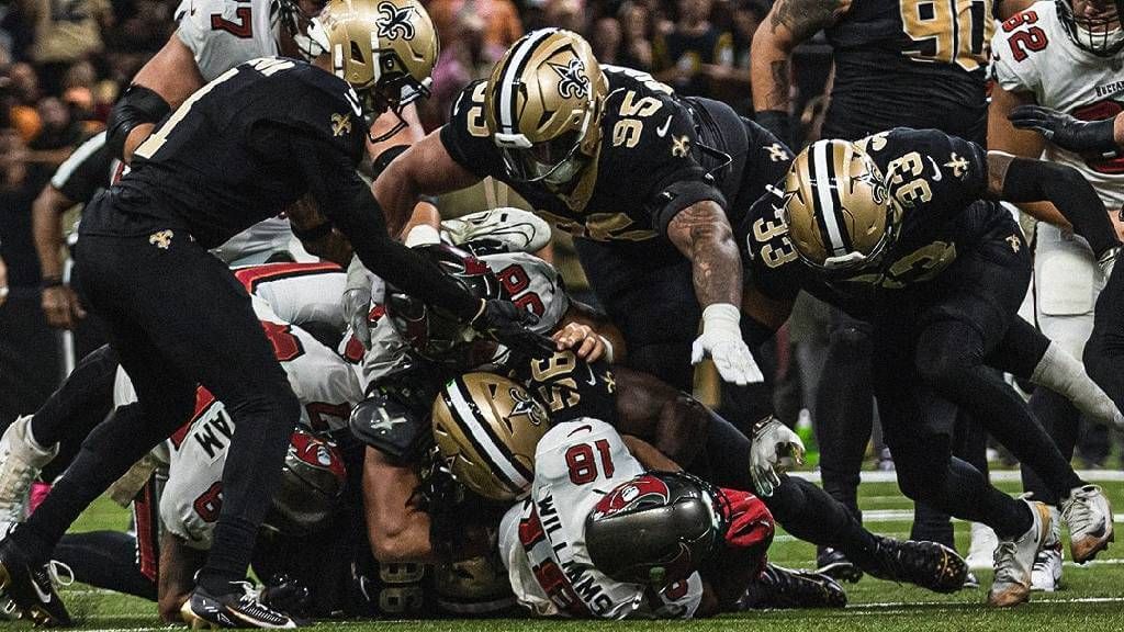 La colosal defensa de Saints no pudo parar a los Buccaneers (Fuente: X)