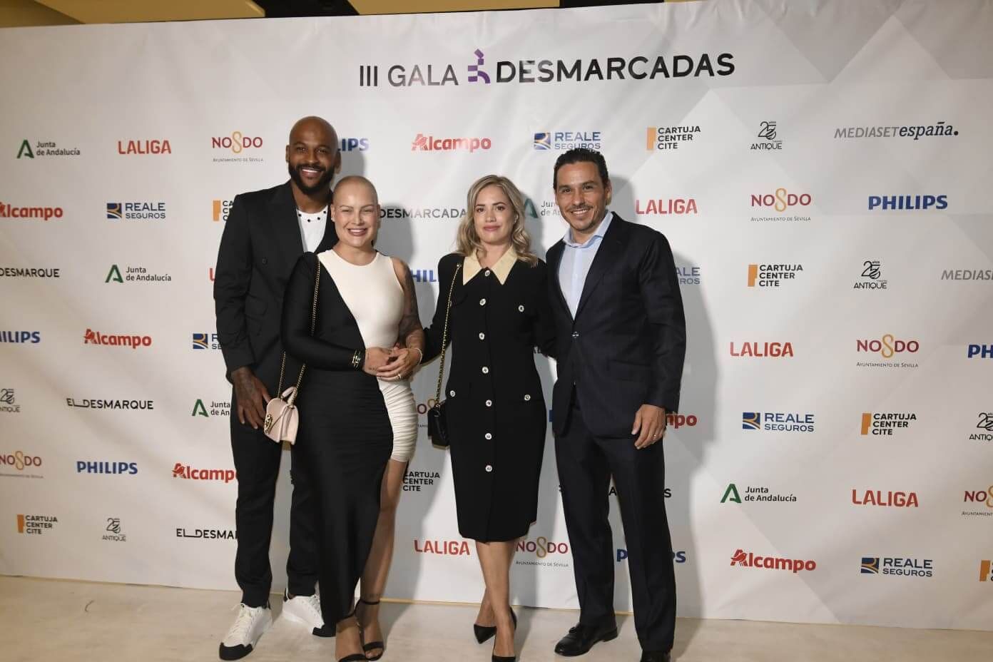 Marcao, Pan Teixeira, Del Nido Carrasco y su esposa, en la III Gala Desmarcadas 2025 (Foto: Kiko Hu
