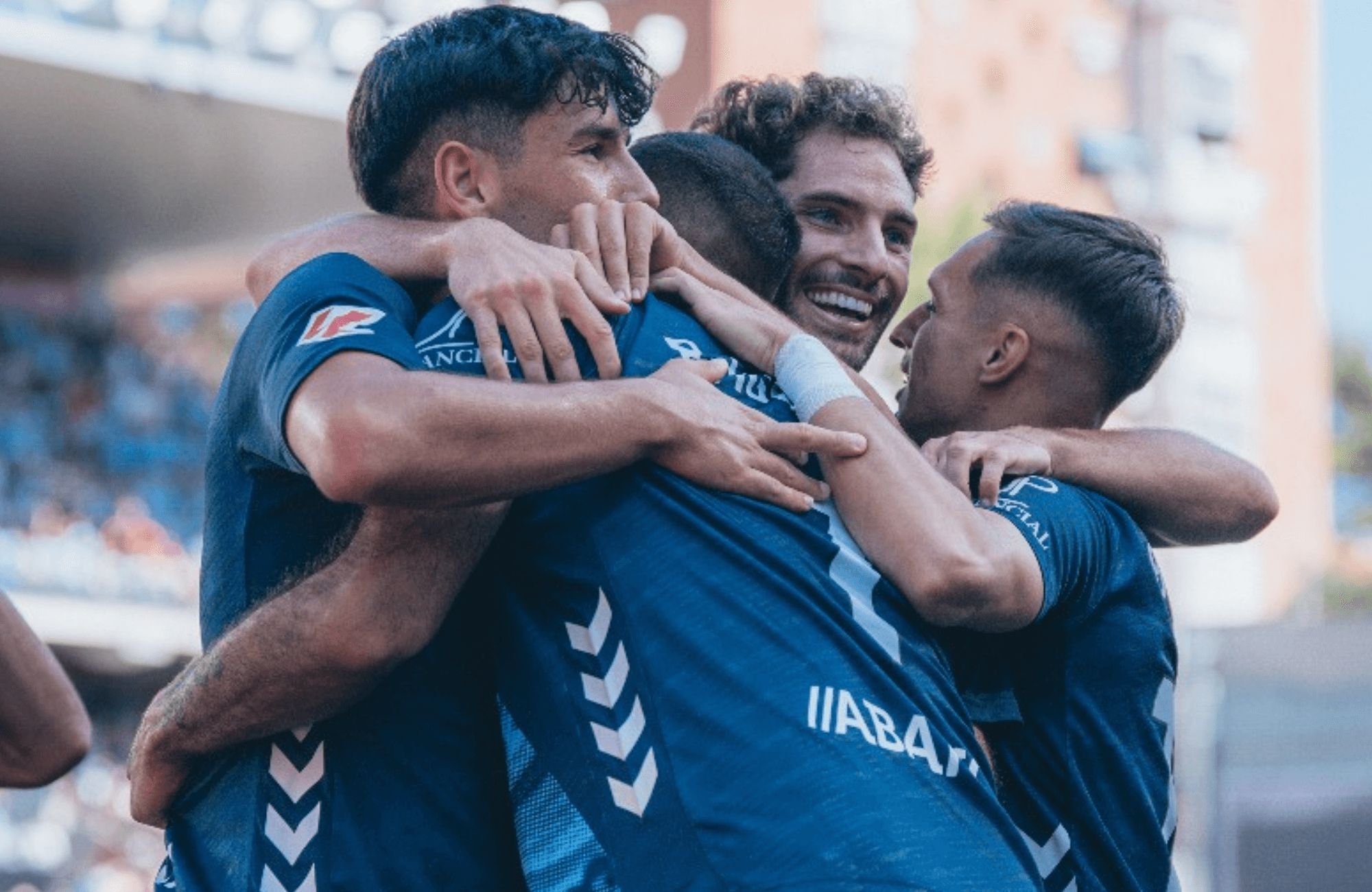  Los jugadores del Celta celebran un gol en Vallecas.