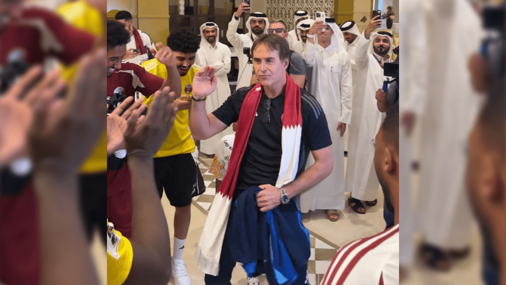  El baile de Julen Lopetegui tras meter a Qatar en el Mundial 2026.