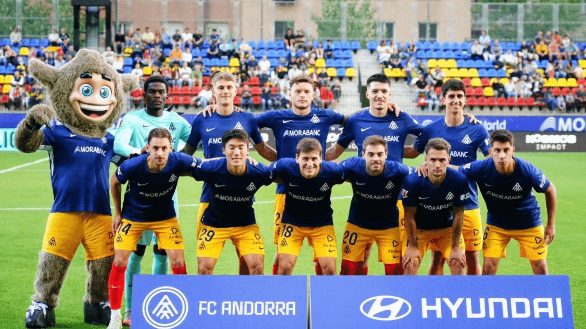 El once del FC Andorra ante el Leganés.