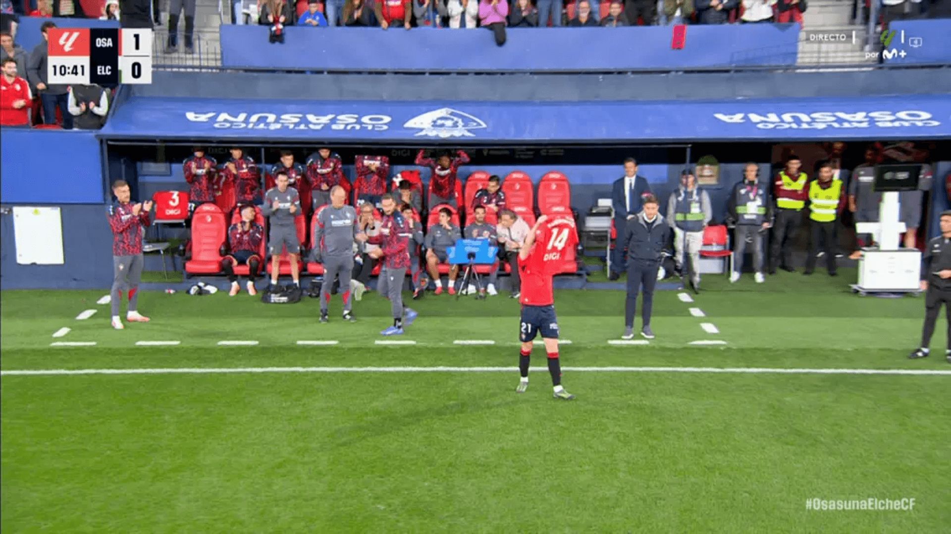 El vestuario de Osasuna apoya a Rubén García.