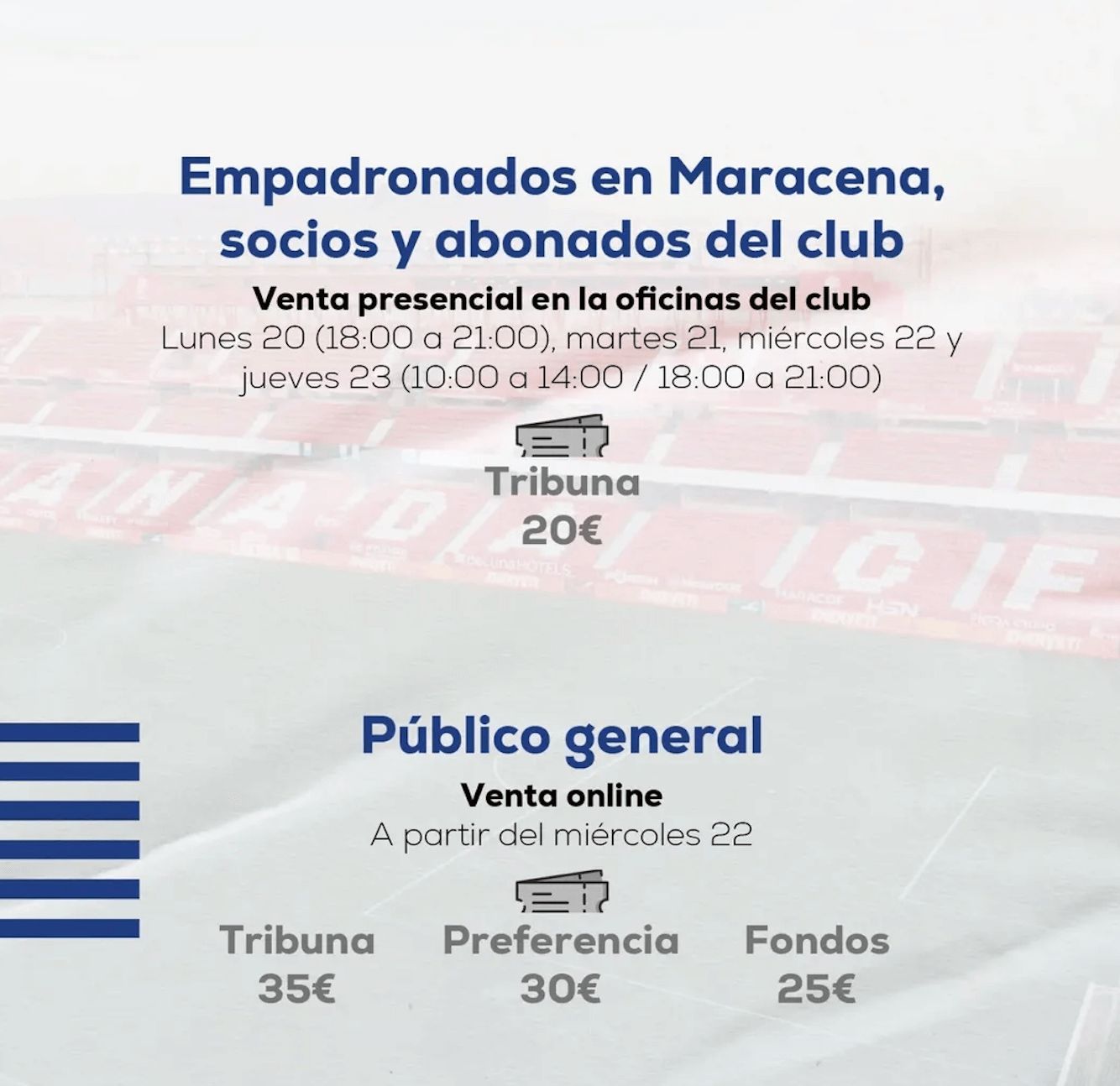  Entradas para la UD Maracena - Valencia CF