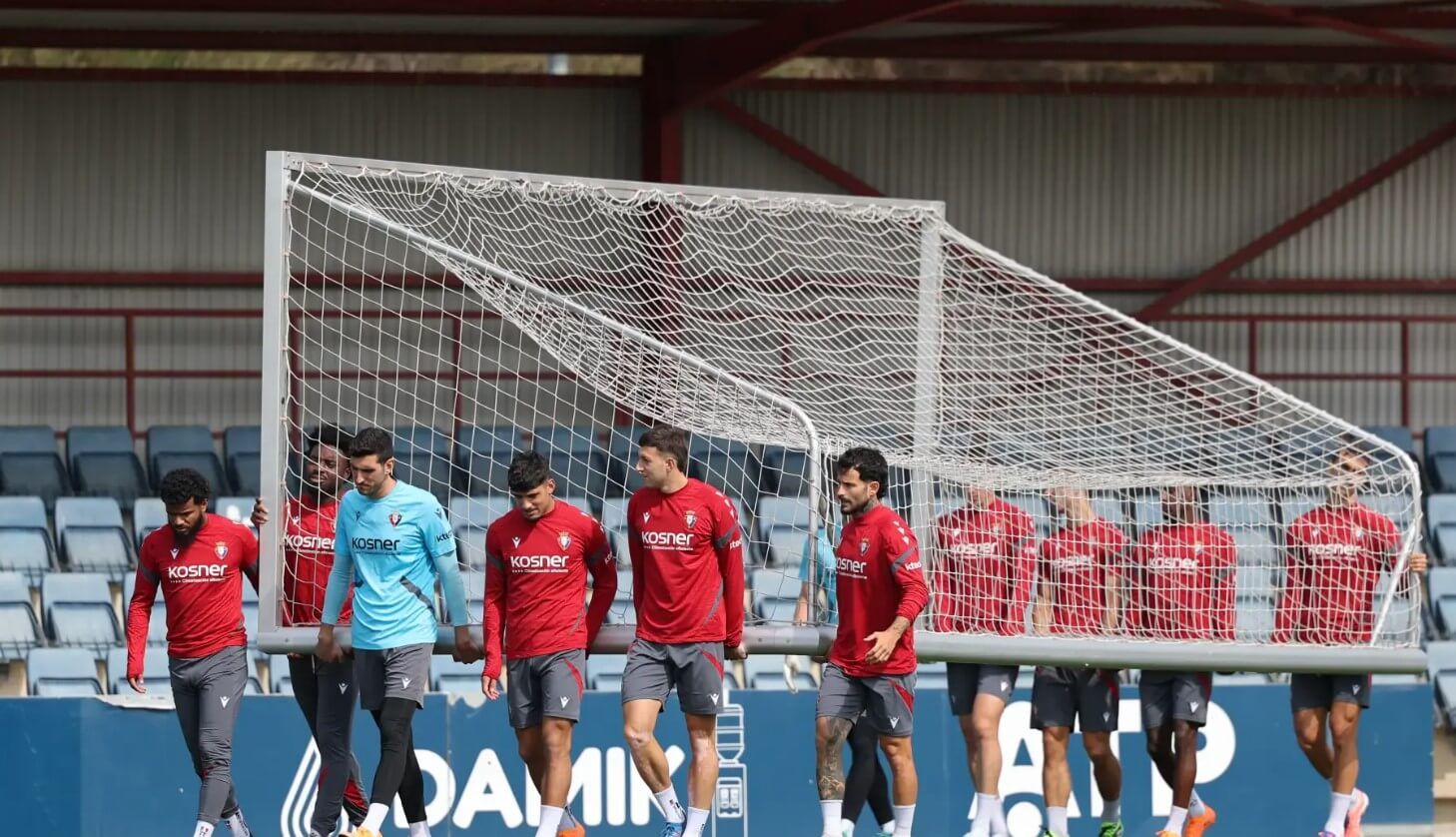 Rubén García, en un entrenamiento de Osasuna.