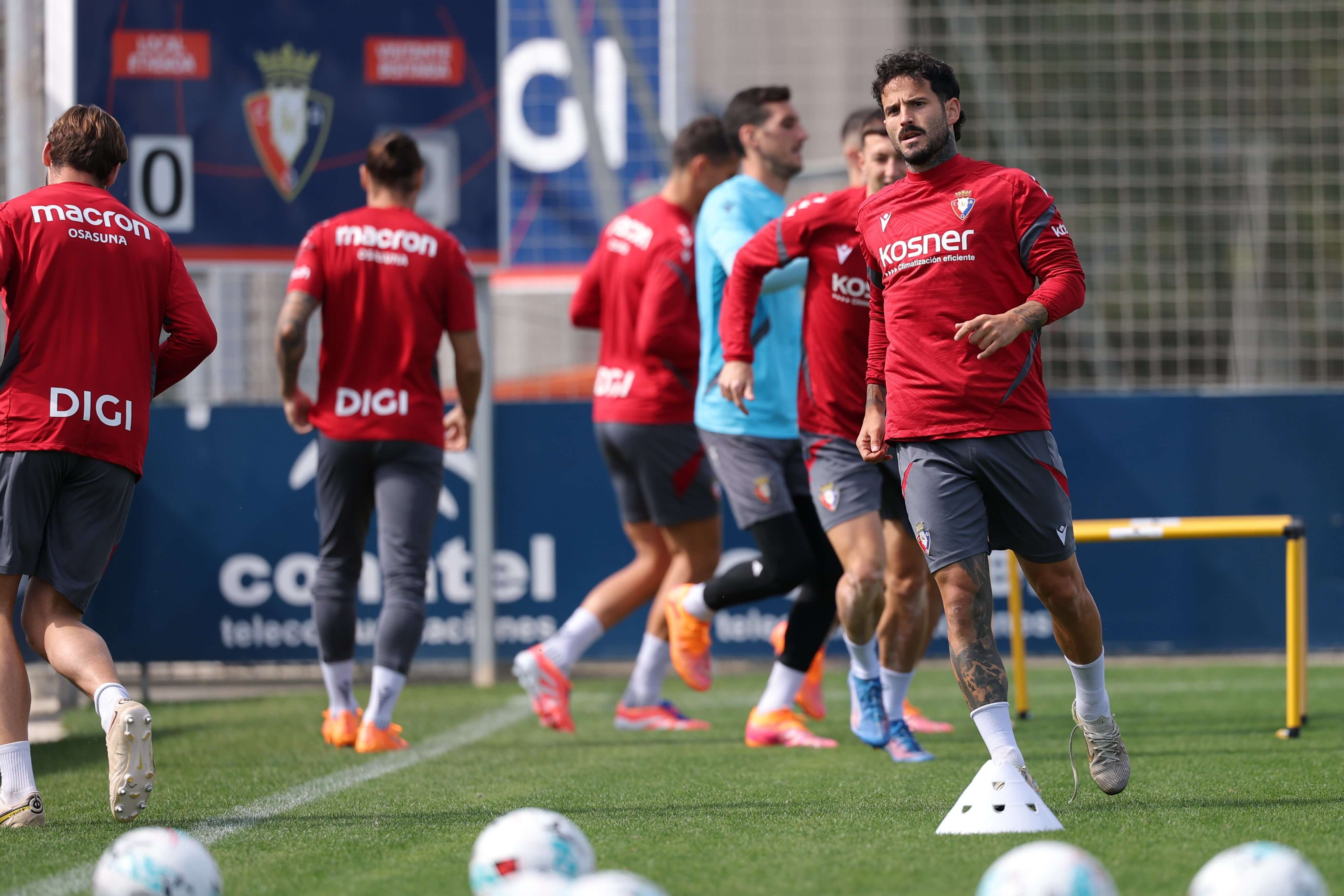  Rubén García, en un entrenamiento de Osasuna.