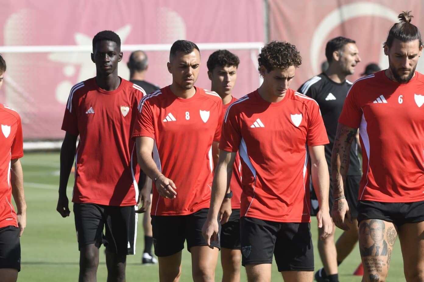 Joan Jordán, en el entrenamiento del viernes.