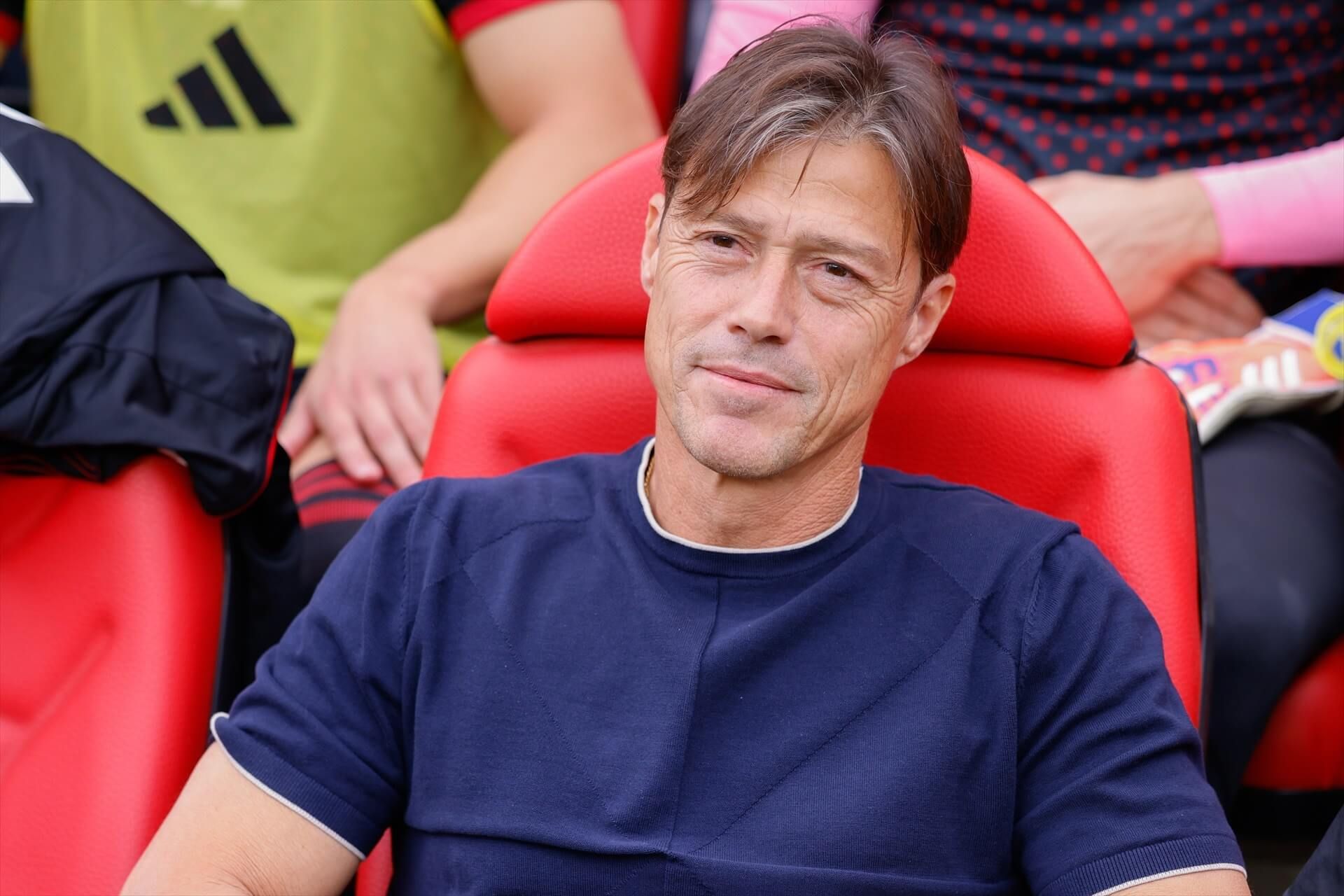 Matías Almeyda, en el partido de Vallecas.