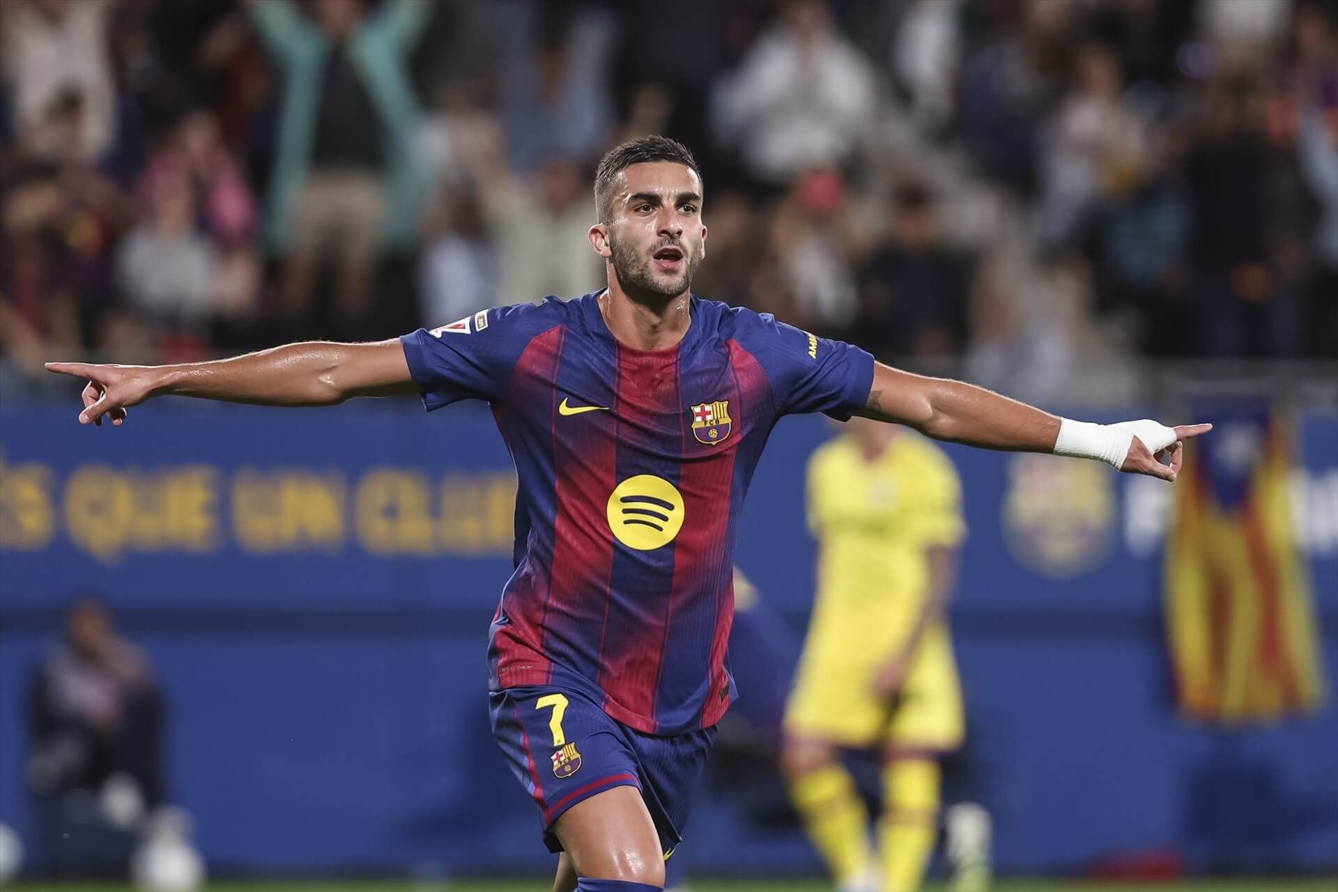  Ferran Torres celebra un gol ante el Getafe