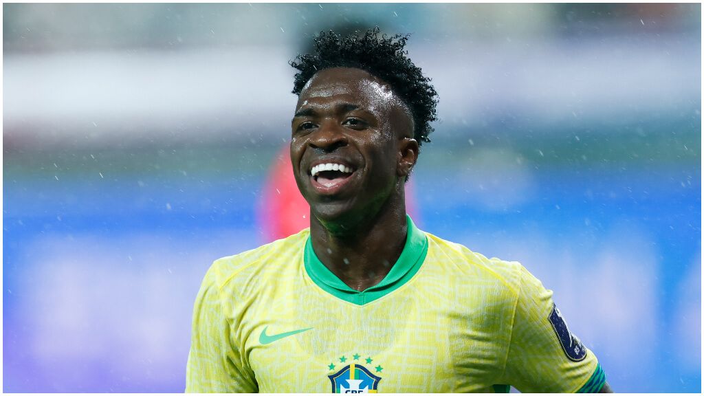  Vinicius, en el Brasil - Azerbaiyán. (EFE)