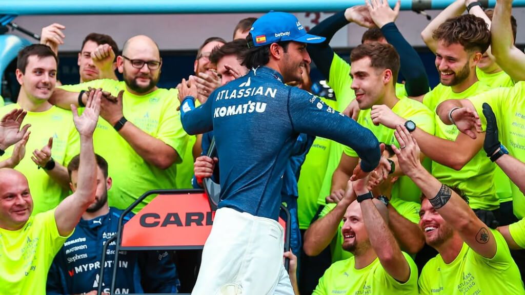 Carlos Sainz, en Bakú.