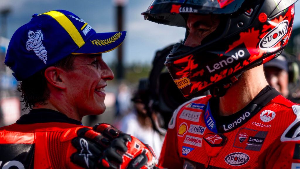  Marc Márquez y Pecco Bagnaia, en Motegi.
