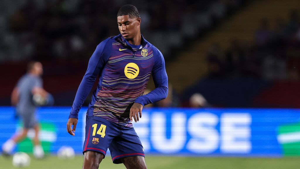 Rashford en la previa del Barça-PSG (Europa Press)