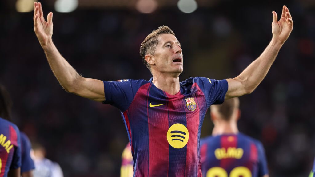  Lewandowski celebra contra la Real Sociedad (Europa Press)