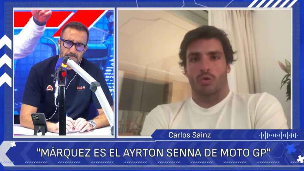 Carlos Sainz ha puesto en valor la remontada deportiva de Marc Márquez (captura: Partidazo).