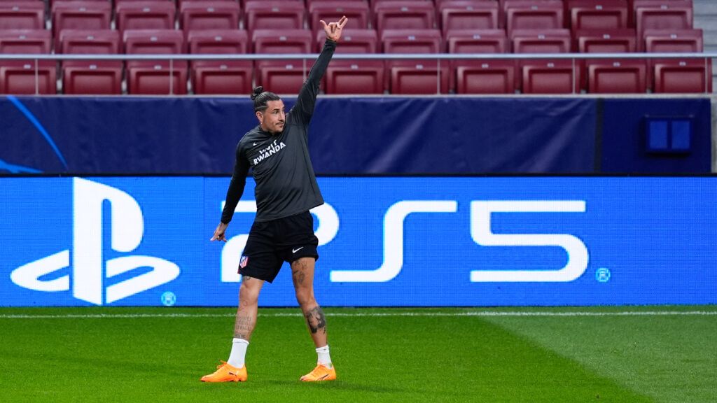  José María Giménez en un entrenamiento del Atlético (Europa Press)