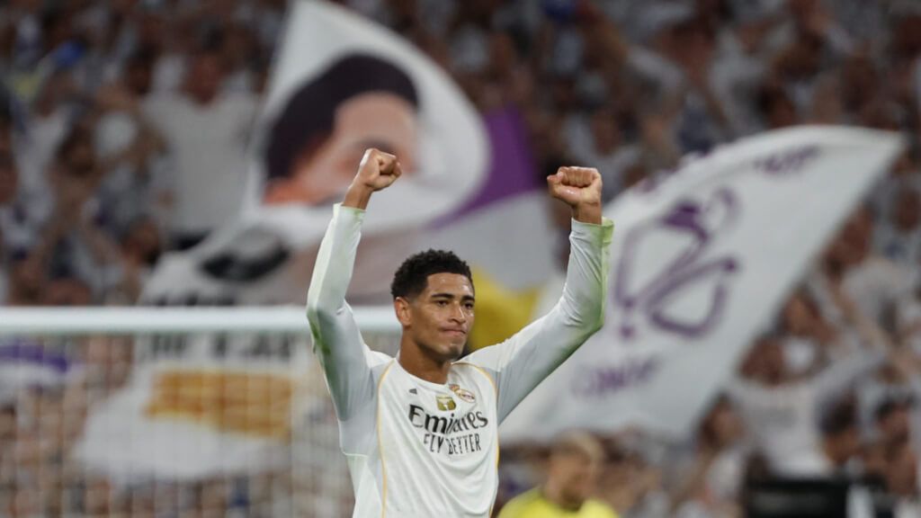  Jude BEllingham celebra el 1-0 ante la Juve