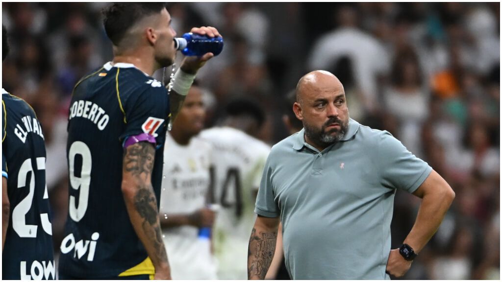  Manolo González, durante el Real Madrid - Espanyol. (EFE)