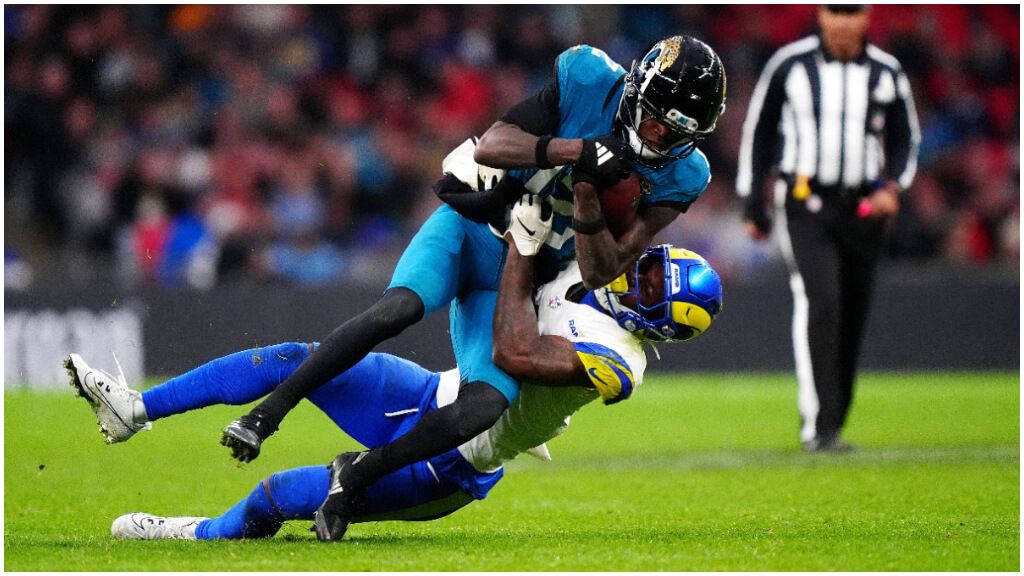 Travis Hunter, en el Jaguars - Rams de Wembley. (Cordon Press)