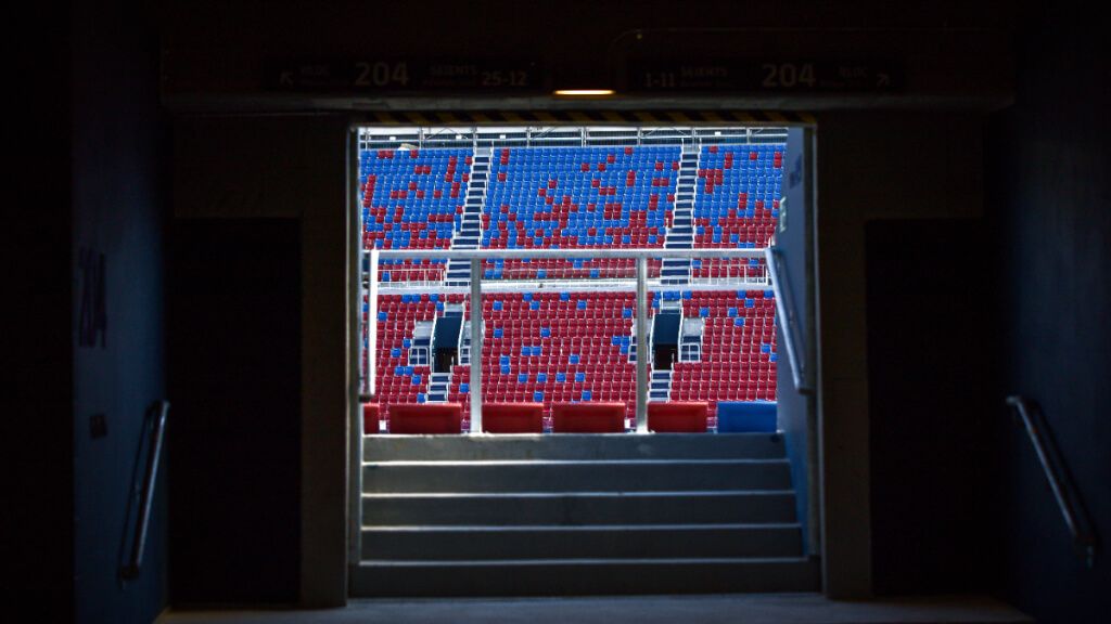Un túnel de entrada a la grada del Spotify Camp Nou (Cordon Press)