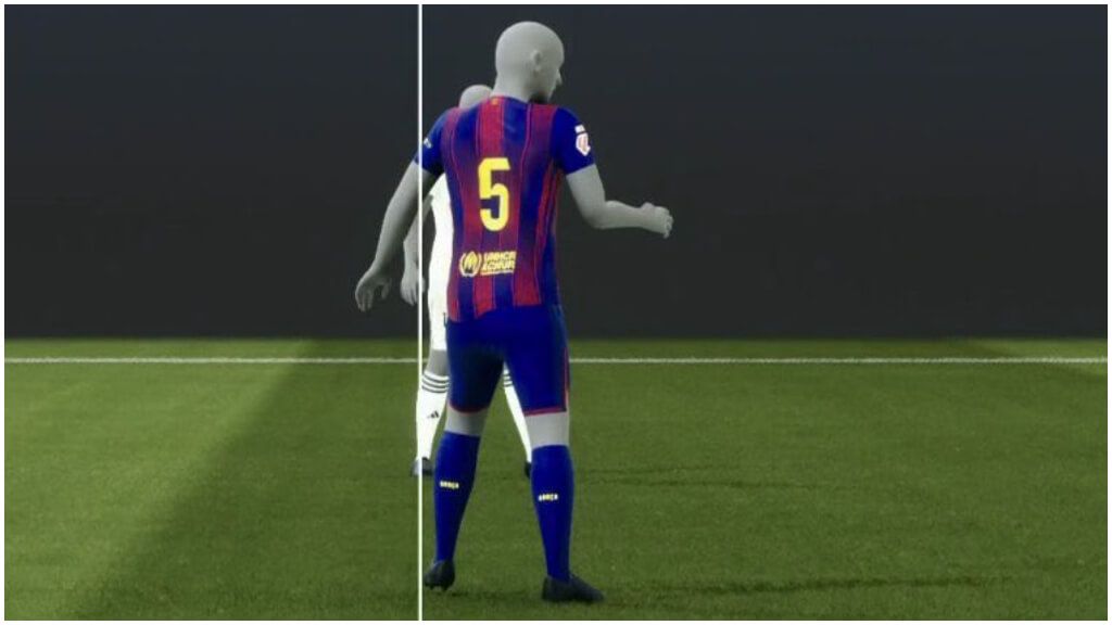 El gol anulado a Mbappé. (DAZN)