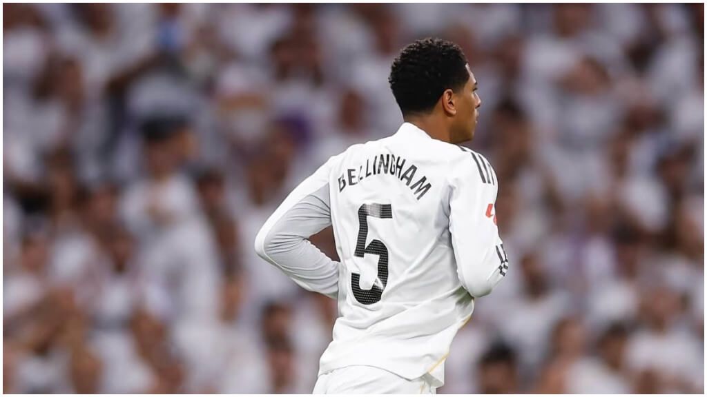  Jude Bellingham, en su regreso en el Bernabéu. (@judebellingham)