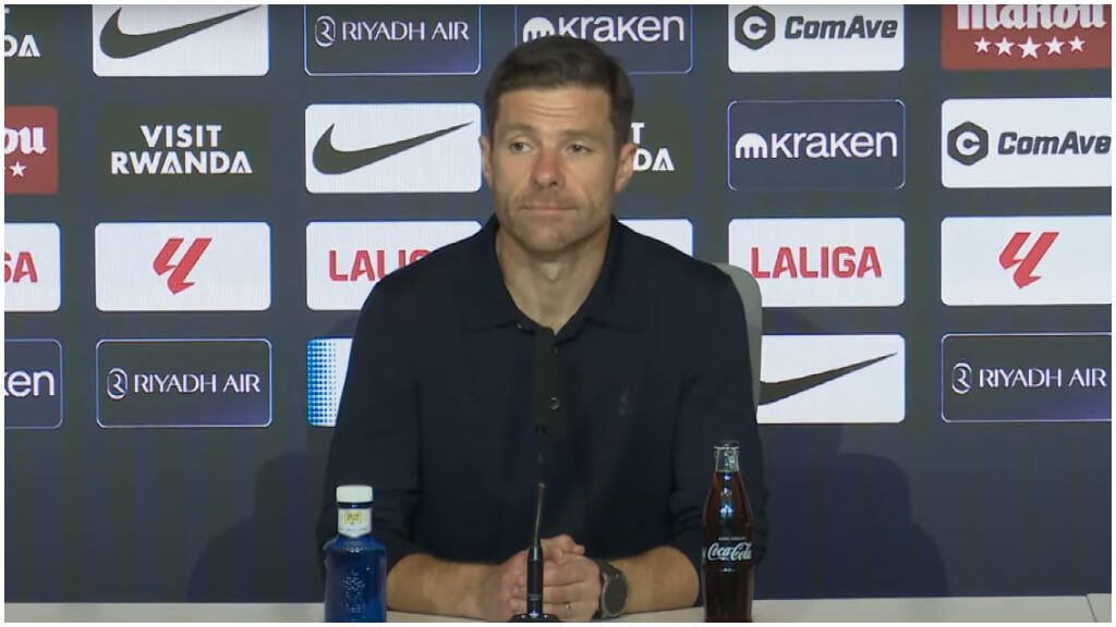 Xabi Alonso, en rueda de prensa. 