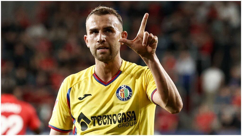  El gol de Borja Mayoral ante el Osasuna. (EFE)