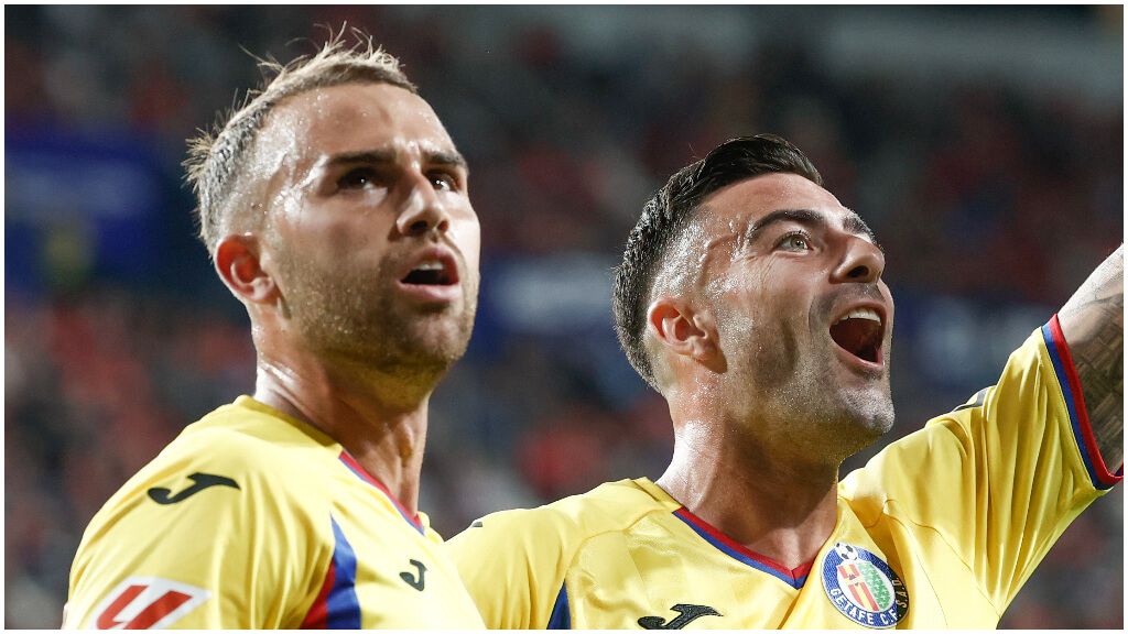El gol de Borja Mayoral ante el Osasuna. (EFE)