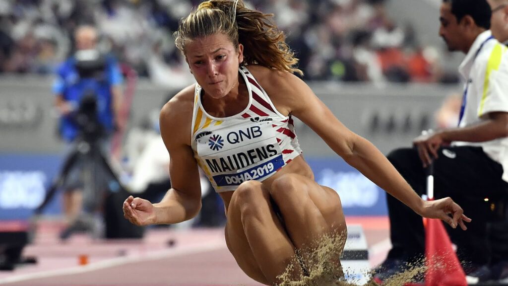  Hanne Maudens en la prueba de salto de heptatlón (Cordon Press)