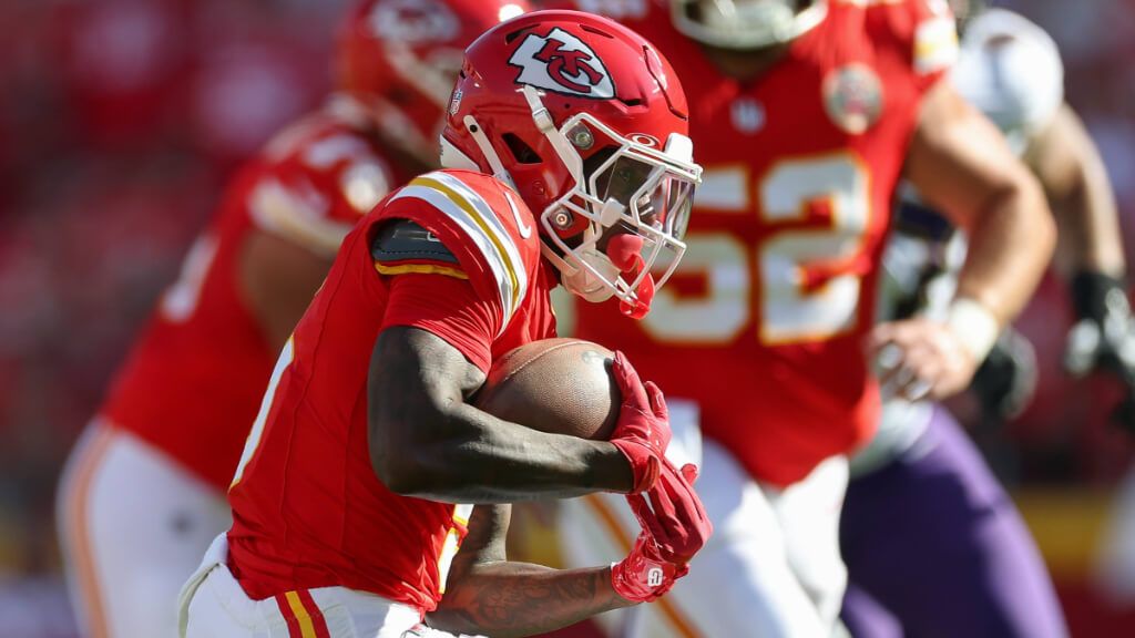  Hollywood Brown en un partido de la NFL con los Kansas City Chiefs (Cordon Press)
