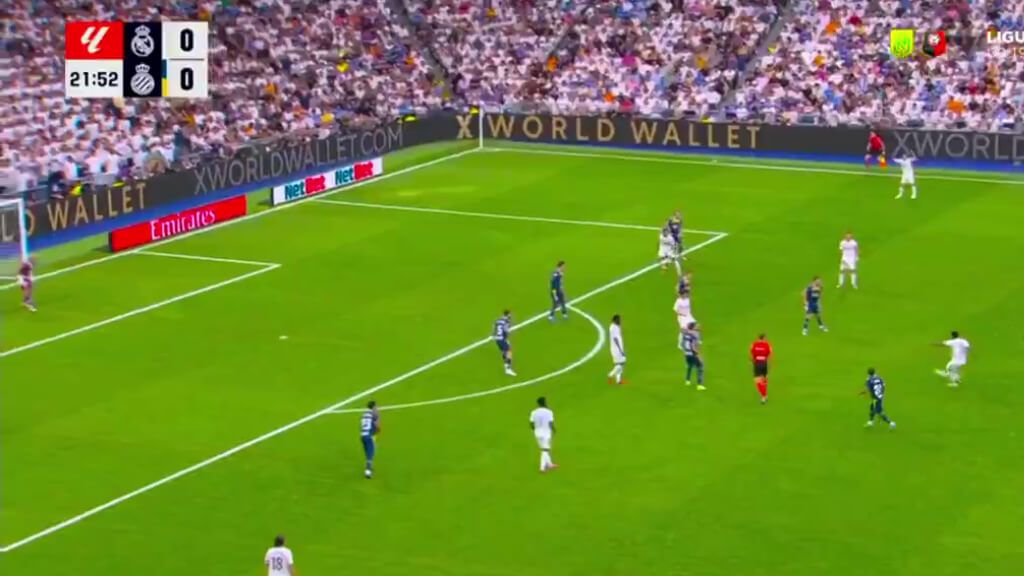 EL golazo de Eder Militao ante el Espanyol. (Movistar)