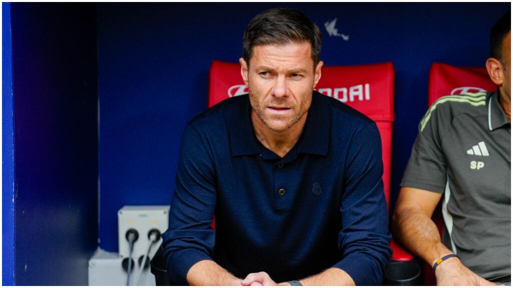  Xabi Alonso, en el derbi del Metropolitano. (EFE)