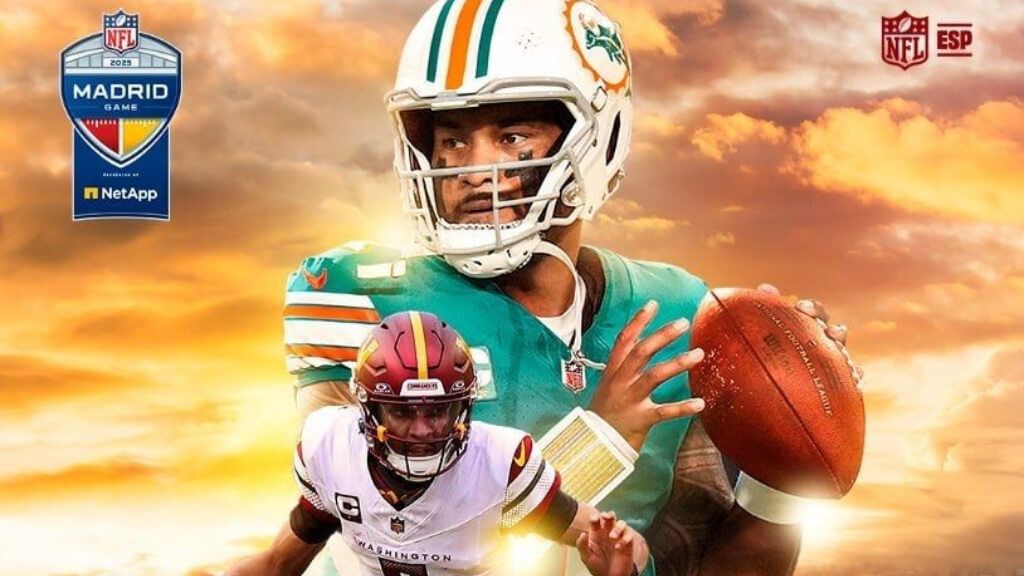 Cartel oficial del partido de la NFL en el Bernabéu (Europa Press)