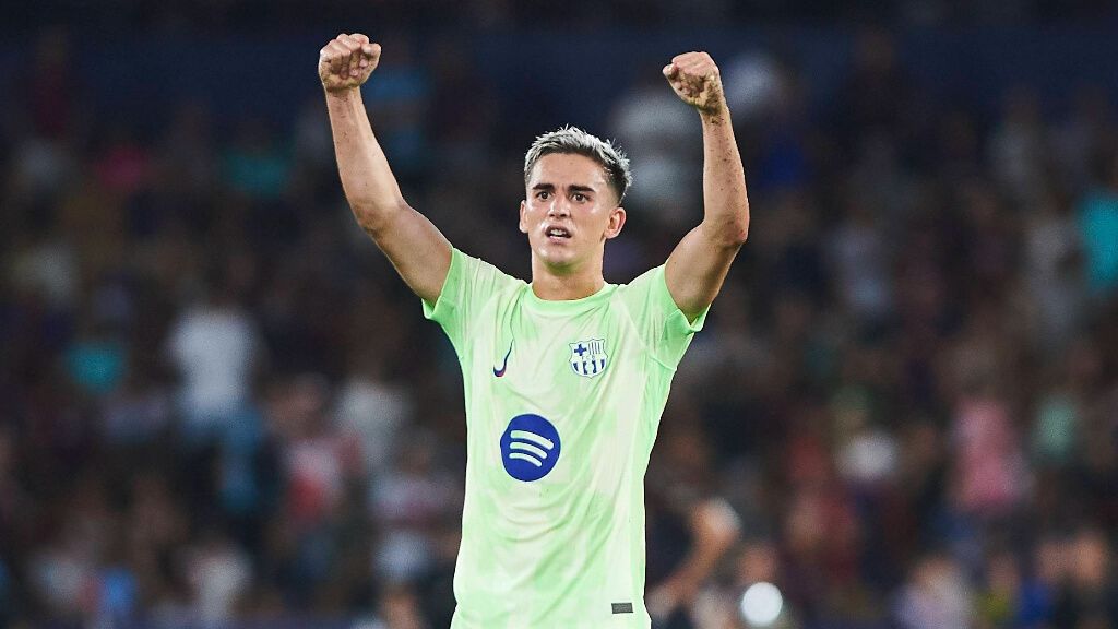 Gavi en un partido del FC Barcelona (Cordon Press)