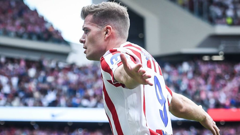 Sorloth celebrando en el Metropolitano (Cordon Press)