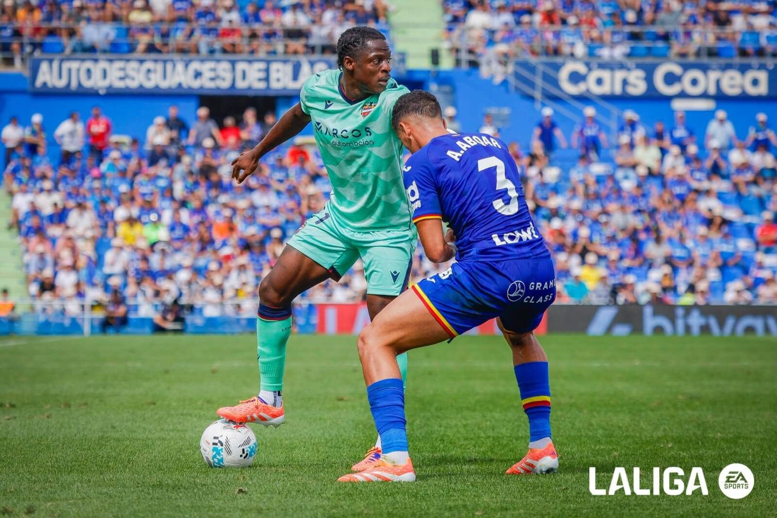 Etta Eyong en el Getafe-Levante.